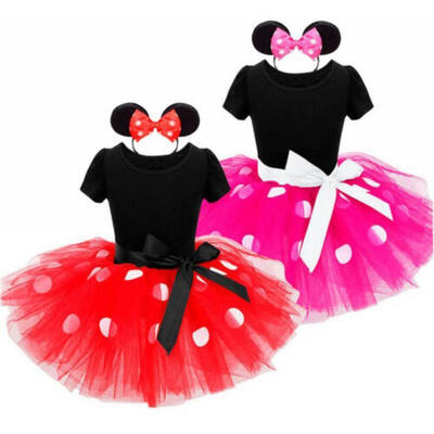 

Toddler Baby Kids Girls Princess Minnie Mouse Cosplay Tulle Party Tutu Dress Mon