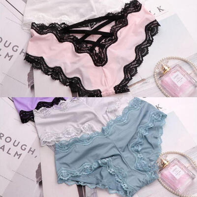 

Women Sexy Lace Lingerie Low Waist Breathable Underwear Briefs Hipster