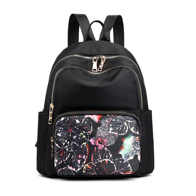 

Nylon Oxford cloth backpack womens small bag tide portable multi-compartment backpack ethnic travel backpack