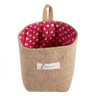 

Cotton Linen Hamper Hanging Clothes Bag Home Gadget Storage Organizer Foldable Basket BinCotton Linen Bag