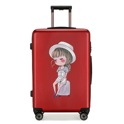 

20-inch boarding box 24-inch Korean version of the cartoon cute little fresh universal wheel luggage travel in luggage case