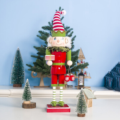 

Gobestart Christmas D ecor Wooden Painted Cane Soldier Doll Ornaments Christmas Toys
