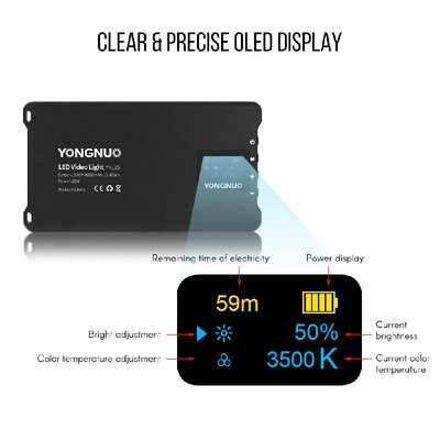 

YONGNUO YN125 Mini LED Fill Light Photography Lamp 120pcs LEDs Dimmable 3200-5600K Built-in Rechargeable Battery for Live Video Gr