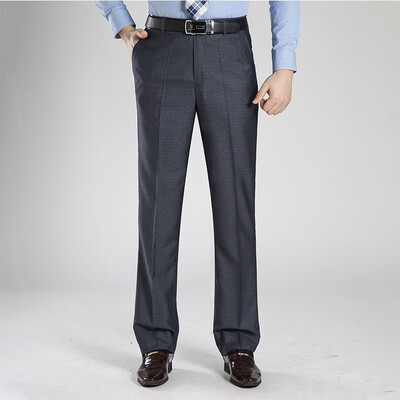 

WENGUANGUO Summer thin section pleated high waist free hot straight loose standard version mens trousers 7934