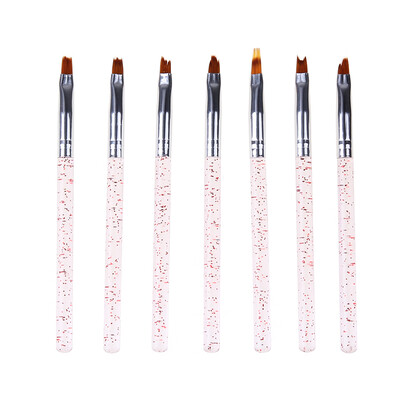 

7pcs Nail Art Brush Pen Acrylic Metal French Gradient 3D Pen UV Gel Kit