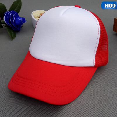 

Chic Unisex Women Men Adjustable Baseball Cap Summer Solid Color Plain Blank Mesh Sports Cap Visor Hat