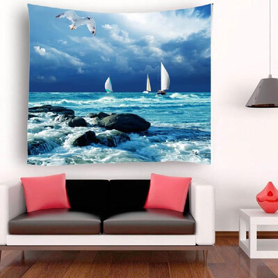 

Tapestry Wall Hanging Scenery Tapestries Seaside Scenery Tapestry Wall Decoration for Bedroom Living Room Dorm 512"X591"