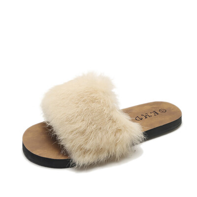 

Maomao slippers women summer 2018 autumn Korean version of society girls shoes outside wearing a student flat - bottom word