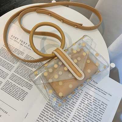 

Summer transparent jelly portable small bag female bag 2019 new Korean version of the wild single shoulder slung fashion envelope bag