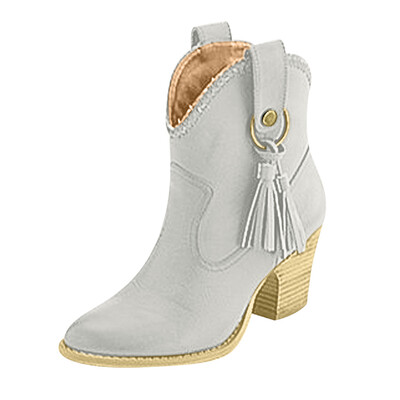 

Rose Womens Fringed Booties Large Size Knight Boots High Heel Womens Fashion Shoes