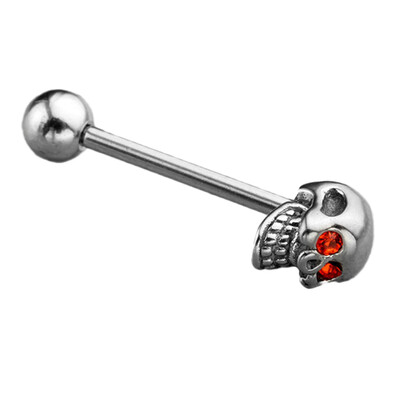 

Stainless Steel Punk Skull Tongue Ring Nail Body Piercing Jewelry