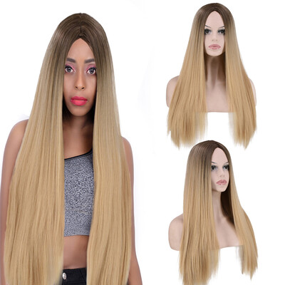 

〖Follure〗Sexy Gradient Blonde Party Wigs Long Hair Mixed Colors Synthetic Wig