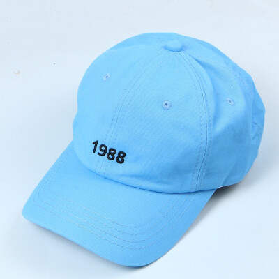 

1988 letter cap children Korean version simple air cap Japanese embroidered soft top couple fashion baseball cap man