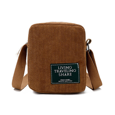 

New Design Women Vintage Corduroy Shoulder Bag Handbags High Quality Women Corduroy Crossbody Bags New Bucket Shoulder Handbag
