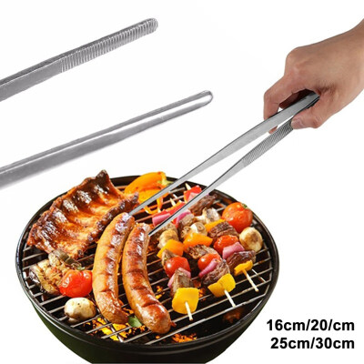 

16202530cm Toothed Tweezers Stainless Steel Long Food Tongs Barbecue BBQ Tool