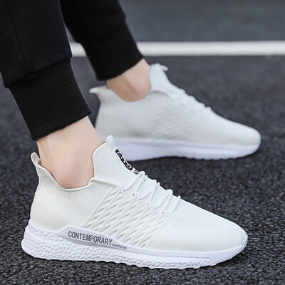 

2019 new summer Korean version of the trend of mens shoes wild sports casual mens canvas shoes net red flying woven tide shoes
