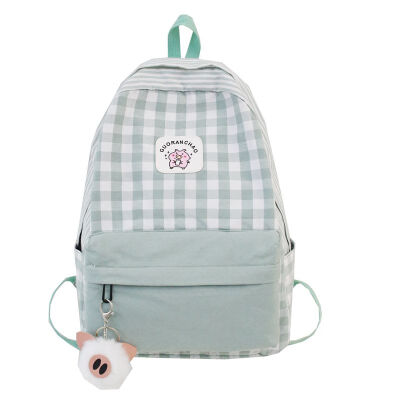 

Han Pissens ins bag school girls campus high school students fresh plaid hundred shoulder backpack