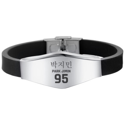 

Kpop BTS EXO GOT7 Black Pink Seventeen Twice Stainless Steel Sports Bracelet Combination Adjustable Bracelet