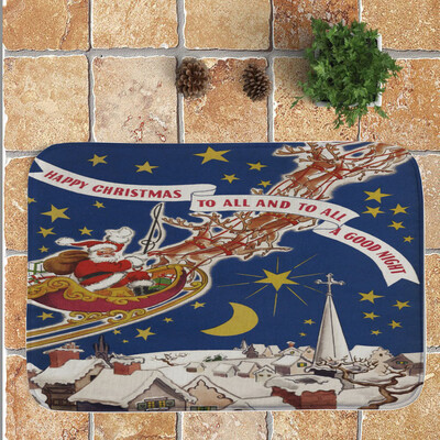 

Toponeto Merry Christmas Welcome Doormats Indoor Home Carpets Decor 40x60CM