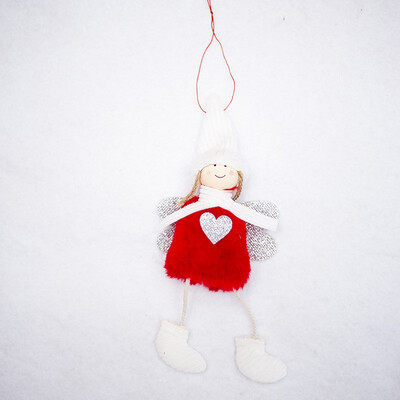 

FUNNYBUNNY 1PC Christmas Decorations Pendant Christmas Cute Angel Plush Doll Christmas Tree Creative Decoration Charm