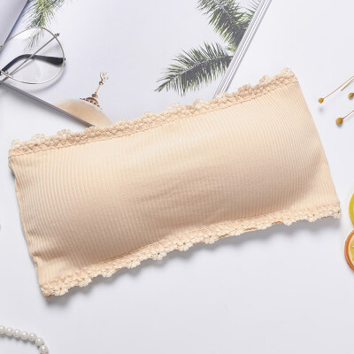 

〖Follure〗Women Ring-Free Sexy Bras Pad Removable Lace Overlapping Vest Bra Underwear