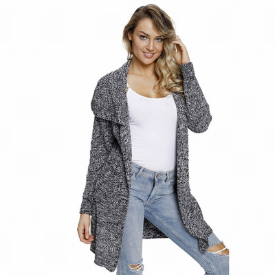 

Long Sleeve Cardigan Sweater Knitted Wool Long Sweater