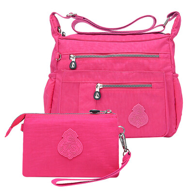 

Tailored Women Nylon Shoulder Bag Waterproof Elegant Daily Shopping Handbag Two-piece Set