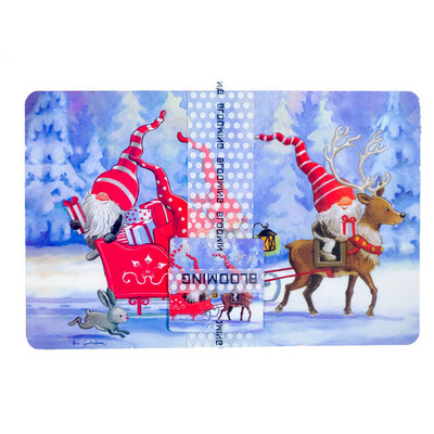 

New Christmas Placemat Set Winter Dining Room Kitchen Table Mat Holiday Home Decor 6pcs Placemats&6pcs Coasters Kitchen Gadget