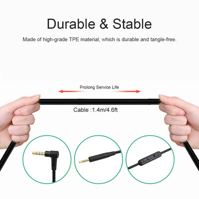 

Line-control Audio Cable for BOSE QC25 Headphones with Mic Volume Control Cord Line