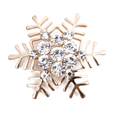 

Rhinestone Brooch With Rhinestone Brooch Christmas Lovely Novelty Snowflake