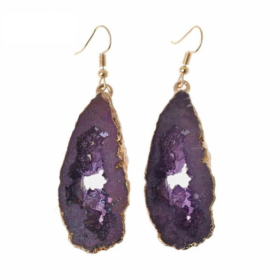 

Creative Hollow Out Irregular Stone Drop Dangle Women Hook Earrings Jewelry