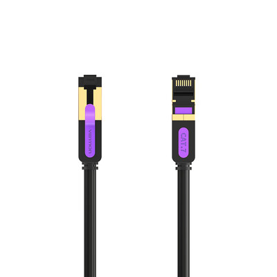 

Vention CAT7 SSTP Ethernet Cable Gold-plated Twited Cable PVC Soft Cable For Office Home Net Bar Hotel Black 15m