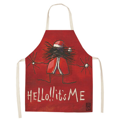 

Toponeto Christmas Decoration Cotton&Linen Apron Kitchen Aprons Dinner Party A