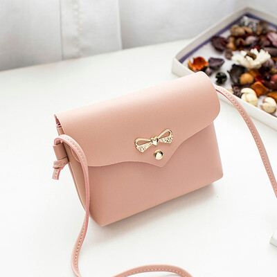 

Tailored Women Fashion Solid Cover Bow Crossbody Bag Shoulder Bag Phone Coin Bag Black