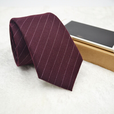 

Mens tie 7CM ultra narrow tie narrow version wool tie cotton&cashmere custom made