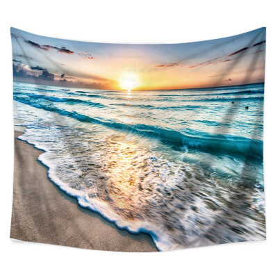 

Seascape Ocean Waves Tapestry Polyester Fabric Hippie Bohemian Print Home Decor Wall Hanging Tapestry Beach Throw Blanket