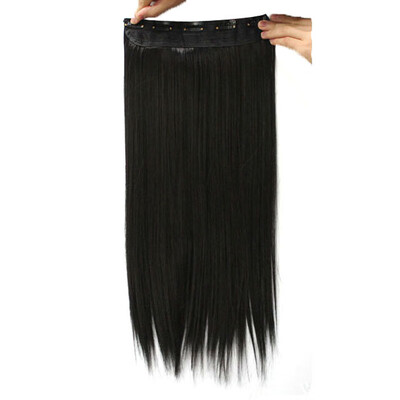 

〖Follure〗Women Fashion Long Straight One Piece 5 Clips In Hair Wig Wigs Party BK