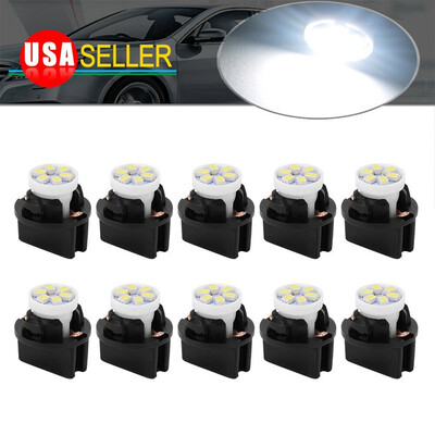 

10x White PC194 Instrument Panel Cluster T10 Led Light Bulb Dashboard Sockets