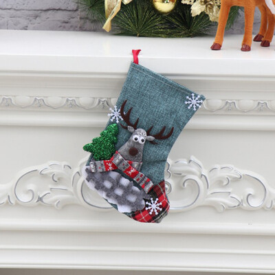 

Gobestart Christmas Candy Gift Bag Decoration Props Santa Elk Socks