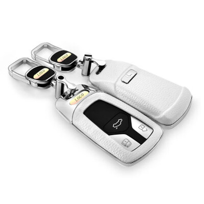 

Car Accessories For Audi Q7 2016 A4L 2016 TT TTS Car Key Case Keychain Top Layer Leather Car Key Cover Shell