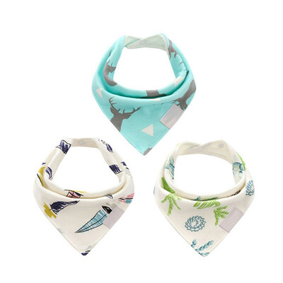 

Baby Girls Boys Baby Clothing Saliva Towel Cotton Cartoon Bibs Burp Cloths 3pcsSet Fit 0-3Y Baby Accessories