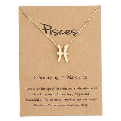 

Constellation Pendant Necklace Sign Necklace Birthday Gifts Message Card For Women Girls