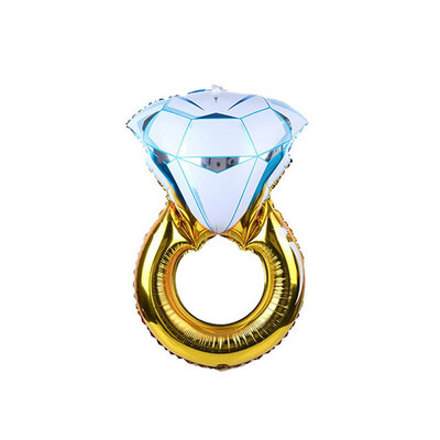 

FUNNYBUNNY Lover Wedding Marriage Balloon Diamond Balloon Bride Ring Engagement Foil Valentine Balloons Party Supplies
