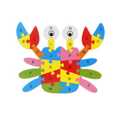 

Gotoamei Kids Baby Wooden Wood Animal Puzzle Numbers Alphabet Learning Educational Toy