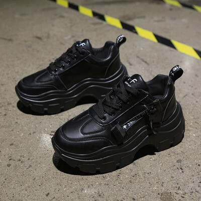 

Dad shoes female ins super fire spring&autumn Joker student muffin thick bottom sneakers shoes tide
