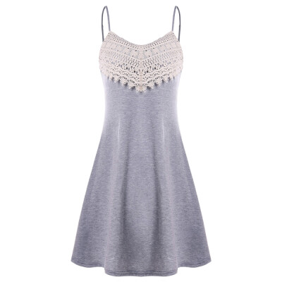

Mini Slip Dress with Lace