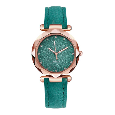 

RM Ladies fashion Korean Rhinestone Rose Gold Quartz Watch Female Belt Watch