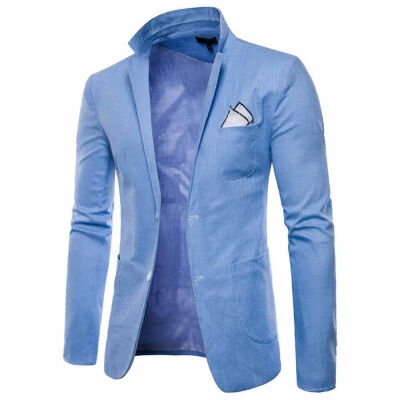 

Mens Casual Slim Fit Formal Two Button Suit Blazer Coat Business Jacket Tops