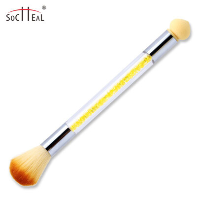 

SOCHEAL Double-ended Nail Brush Nail Painting Drawing Pen Nail Picking Dotting Gradient Pen Sponge Head with Rhinestone Handle