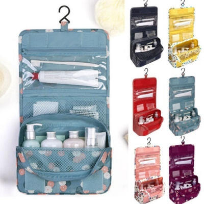 

Women Lady Folding Cosmetic Storage Bag Travel Hanging Make Up Bag Toiletry Wash Organizer Pouch